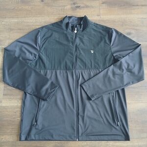 Vuori Black Lightweight Jacket with Stand-Up Collar